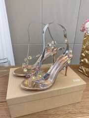 Uubags Christian Louboutin Rosa Z Jewel 10cm sandals - TPU, strass and laminated calf leather - leche - 1