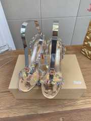 Uubags Christian Louboutin Rosa Z Jewel 10cm sandals - TPU, strass and laminated calf leather - leche - 5