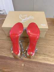 Uubags Christian Louboutin Rosa Z Jewel 10cm sandals - TPU, strass and laminated calf leather - leche - 4