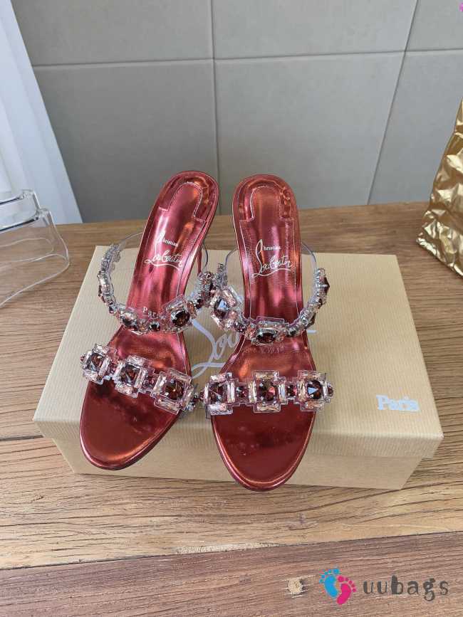 Uubags Christian Louboutin Just Jewel 8.5cm sandals - TPU and laminated calf leather - palacy  - 1