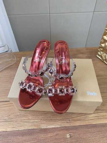 Uubags Christian Louboutin Just Jewel 8.5cm sandals - TPU and laminated calf leather - palacy 