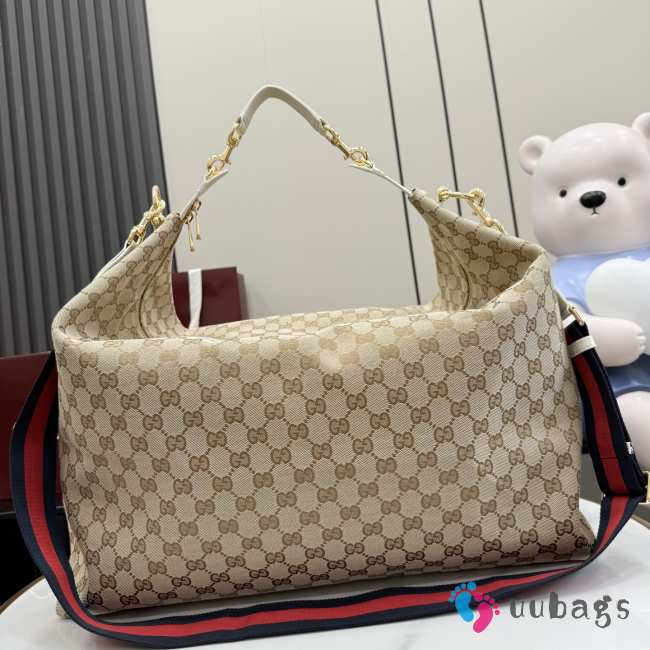 Uubags Gucci Brera large crossbody bag in sand and brown GG canvas 45x38.5x20cm - 1