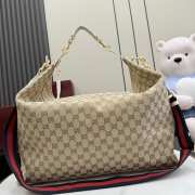 Uubags Gucci Brera large crossbody bag in sand and brown GG canvas 45x38.5x20cm - 1