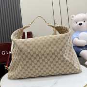 Uubags Gucci Brera large crossbody bag in sand and brown GG canvas 45x38.5x20cm - 6