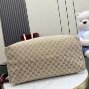 Uubags Gucci Brera large crossbody bag in sand and brown GG canvas 45x38.5x20cm - 3