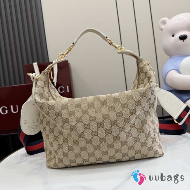 Uubags Gucci Brera medium crossbody bag in sand and brown GG canvas 33x27x15cm - 1