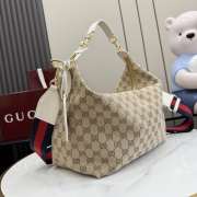 Uubags Gucci Brera medium crossbody bag in sand and brown GG canvas 33x27x15cm - 4