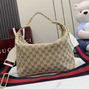 Uubags Gucci Brera medium crossbody bag in sand and brown GG canvas 33x27x15cm - 5