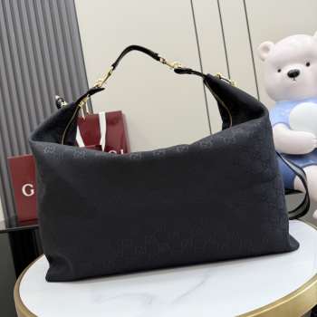 Uubags Gucci Brera large crossbody bag in grey and black GG canvas 45x38.5x20cm
