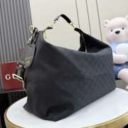 Uubags Gucci Brera large crossbody bag in grey and black GG canvas 45x38.5x20cm - 5