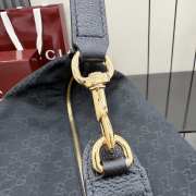 Uubags Gucci Brera large crossbody bag in grey and black GG canvas 45x38.5x20cm - 4