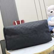Uubags Gucci Brera large crossbody bag in grey and black GG canvas 45x38.5x20cm - 3