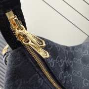 Uubags Gucci Brera large crossbody bag in grey and black GG canvas 45x38.5x20cm - 2