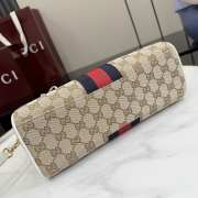 Uubags Gucci Borsetto medium boston bag in sand and brown GG canvas 28x15x10cm - 6