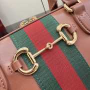 Uubags Gucci Borsetto Medium Boston Bag In Chestnut Brown Leather 28x15x10cm - 2