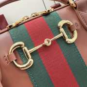 Uubags Gucci Borsetto large boston bag in chestnut crown leather 38.5x22.5x13cm - 2