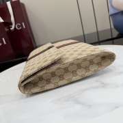 Uubags Gucci medium pouch in sand and dark brown GG canvas 34x23.5x3cm - 3