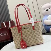 Uubags Gucci Tribeca medium shopper bag in sand-colored and brown GG Canvas 25x19x11.5cm - 1