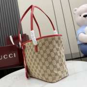 Uubags Gucci Tribeca medium shopper bag in sand-colored and brown GG Canvas 25x19x11.5cm - 5