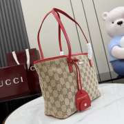Uubags Gucci Tribeca medium shopper bag in sand-colored and brown GG Canvas 25x19x11.5cm - 3