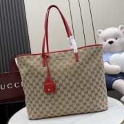 Uubags Gucci Tribeca large shopper bag in sand-colored and brown GG Canvas 38x29,5x13cm - 1