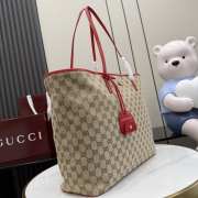 Uubags Gucci Tribeca large shopper bag in sand-colored and brown GG Canvas 38x29,5x13cm - 3