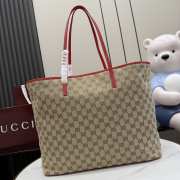 Uubags Gucci Tribeca large shopper bag in sand-colored and brown GG Canvas 38x29,5x13cm - 5