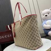 Uubags Gucci Tribeca large shopper bag in sand-colored and brown GG Canvas 38x29,5x13cm - 2