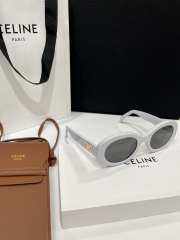 Uubags Celine Triomphe 01 sunglasses in Acetate White - 4