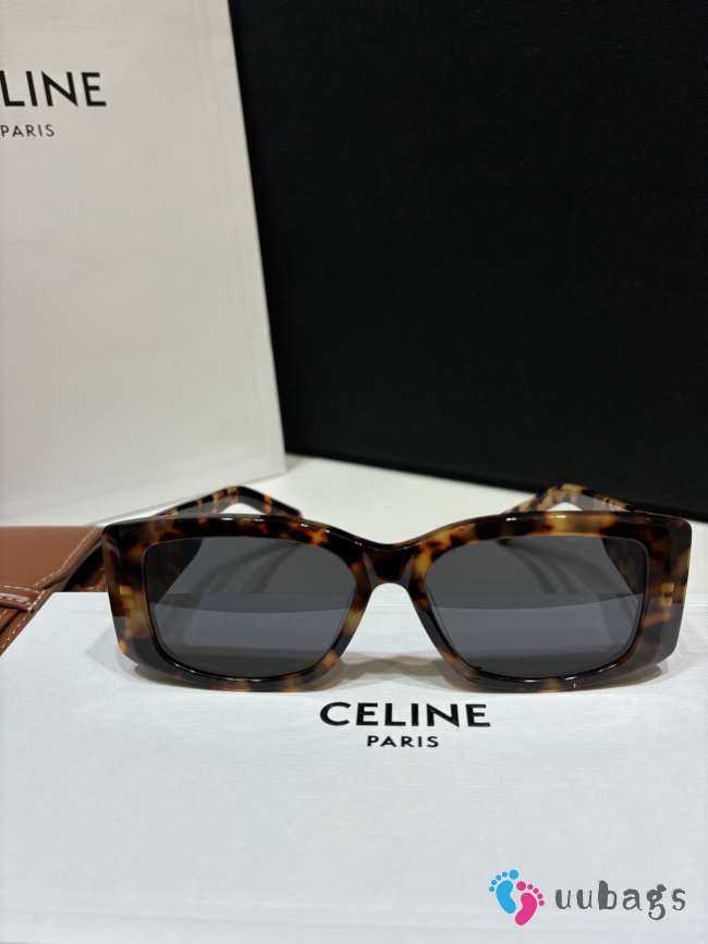 Uubags Celine Triomphe XL 01 Sunglasses in Acetate Red Havana - 1