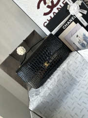 Uubags Chanel Vintage Crocodile Medium Double Flap Bag In Black 19.5x32x10cm - 5