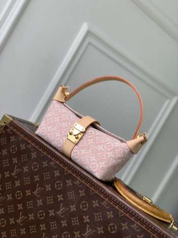 Uubags Louis Vuitton M2A382 Pochette Mia Bag In Monogram Emblème Rose Ruban 22x14.5x8cm