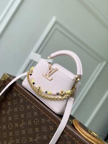 Uubags Louis Vuitton M29500 Capucines Mini Bag In Light Bliss 13.6x21x8cm