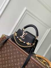 Uubags Louis Vuitton M29443 Capucines East West Mini Bag In Black 12x22x8cm - 1