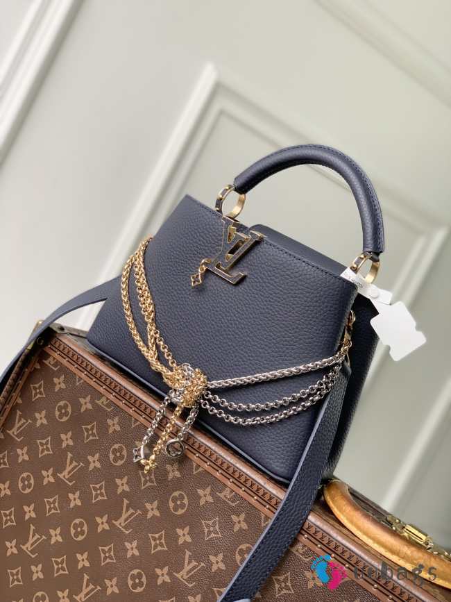 Uubags Louis Vuitton M28203 Capucines BB Why Knot Bag In Black 27x19x9cm - 1