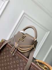 Uubags Louis Vuitton M28203 Capucines MM Why Knot Bag In Dark Clay 21x14x8cm - 1