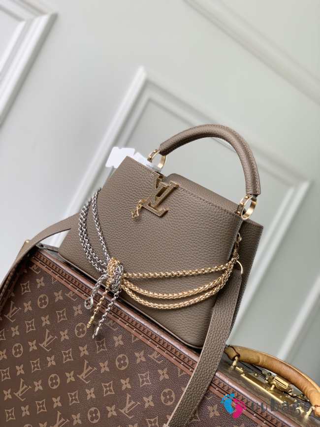 Uubags Louis Vuitton M28203 Capucines BB Why Knot Bag In Dark Clay 27x19x9cm - 1