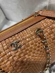 Uubags Chanel Classic Clutch With Chain Braided Raffia & Gold-Tone Metal In Brown 11.5x18.5x11cm - 6
