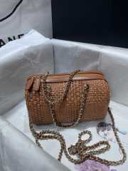 Uubags Chanel Classic Clutch With Chain Braided Raffia & Gold-Tone Metal In Brown 11.5x18.5x11cm - 3