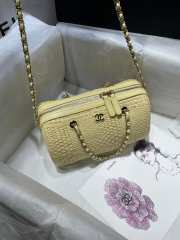 Uubags Chanel Classic Clutch With Chain Braided Raffia & Gold-Tone Metal In Yellow 11.5x18.5x11cm - 1