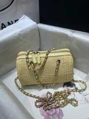 Uubags Chanel Classic Clutch With Chain Braided Raffia & Gold-Tone Metal In Yellow 11.5x18.5x11cm - 3