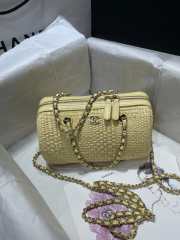 Uubags Chanel Classic Clutch With Chain Braided Raffia & Gold-Tone Metal In Yellow 11.5x18.5x11cm - 5