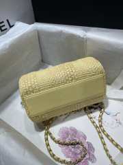 Uubags Chanel Classic Clutch With Chain Braided Raffia & Gold-Tone Metal In Yellow 11.5x18.5x11cm - 4