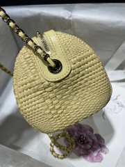 Uubags Chanel Classic Clutch With Chain Braided Raffia & Gold-Tone Metal In Yellow 11.5x18.5x11cm - 2
