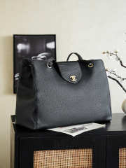 Uubags Chanel Large Shopping Bag Grained Calfskin & Gold-Tone Metal In Black 36x46x20cm - 4
