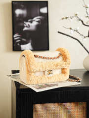 Uubags Chanel Flap Bag Braided Raffia & Gold-Tone Metal In Beige 16.5x25x6.5cm - 2