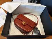 Uubags Chanel Clutch In Crocodile Embossed Calfskin & Gold-Tone Metal Burgundy 14.5x19.5x5cm - 3