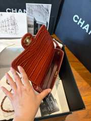 Uubags Chanel Clutch In Crocodile Embossed Calfskin & Gold-Tone Metal Burgundy 14.5x19.5x5cm - 4