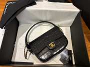 Uubags Chanel Clutch In Crocodile Embossed Calfskin & Gold-Tone Metal Black 14.5x19.5x5cm - 6