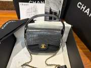 Uubags Chanel Clutch In Crocodile Embossed Calfskin & Gold-Tone Metal Grey 14.5x19.5x5cm - 1